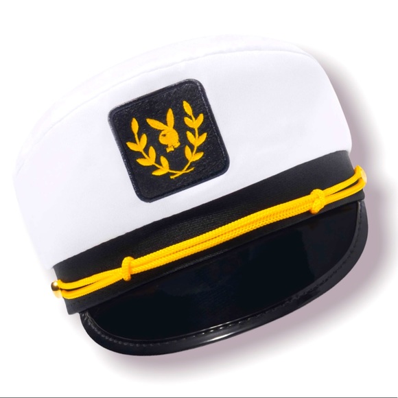 Accessories Playboy Bunny Captain Mens Hat Hugh Hefner Halloween